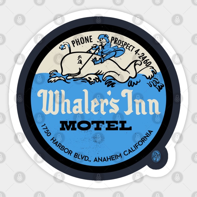 Vintage Whalers Inn Anaheim California Sticker by StudioPM71